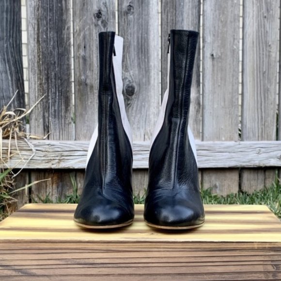 M Missoni Leather Two-Tone High Heel Mid Boot - Picture 7 of 13